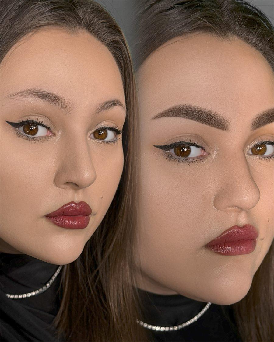 Sprâncene Powder Brows înainte și după – Sibiu